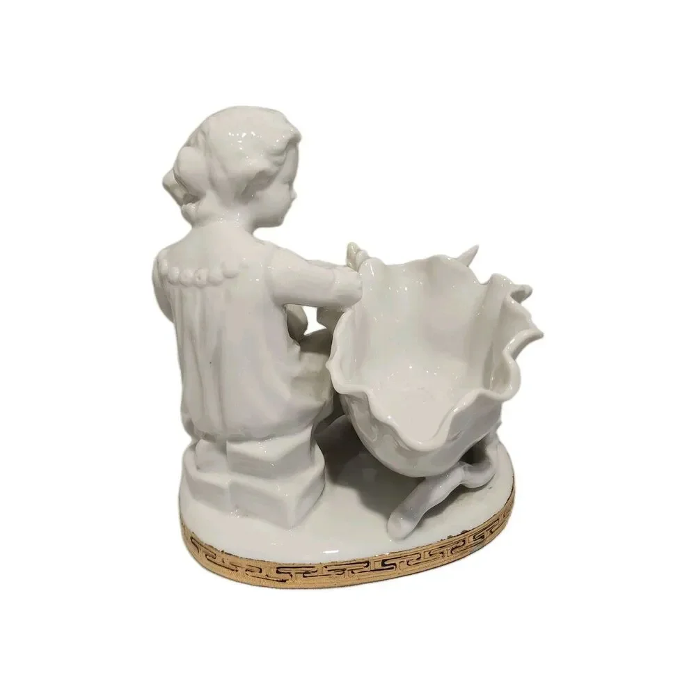 Vintage Set of Arnart Porcelain Candy Dish Figures 1 Flaw